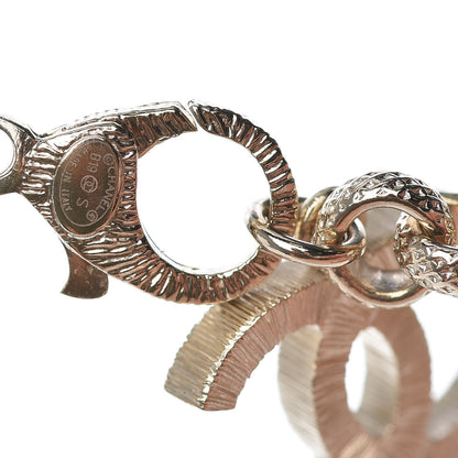Chanel Metal Crystal Cha-Nel Logo Necklace Gold 5 of 7