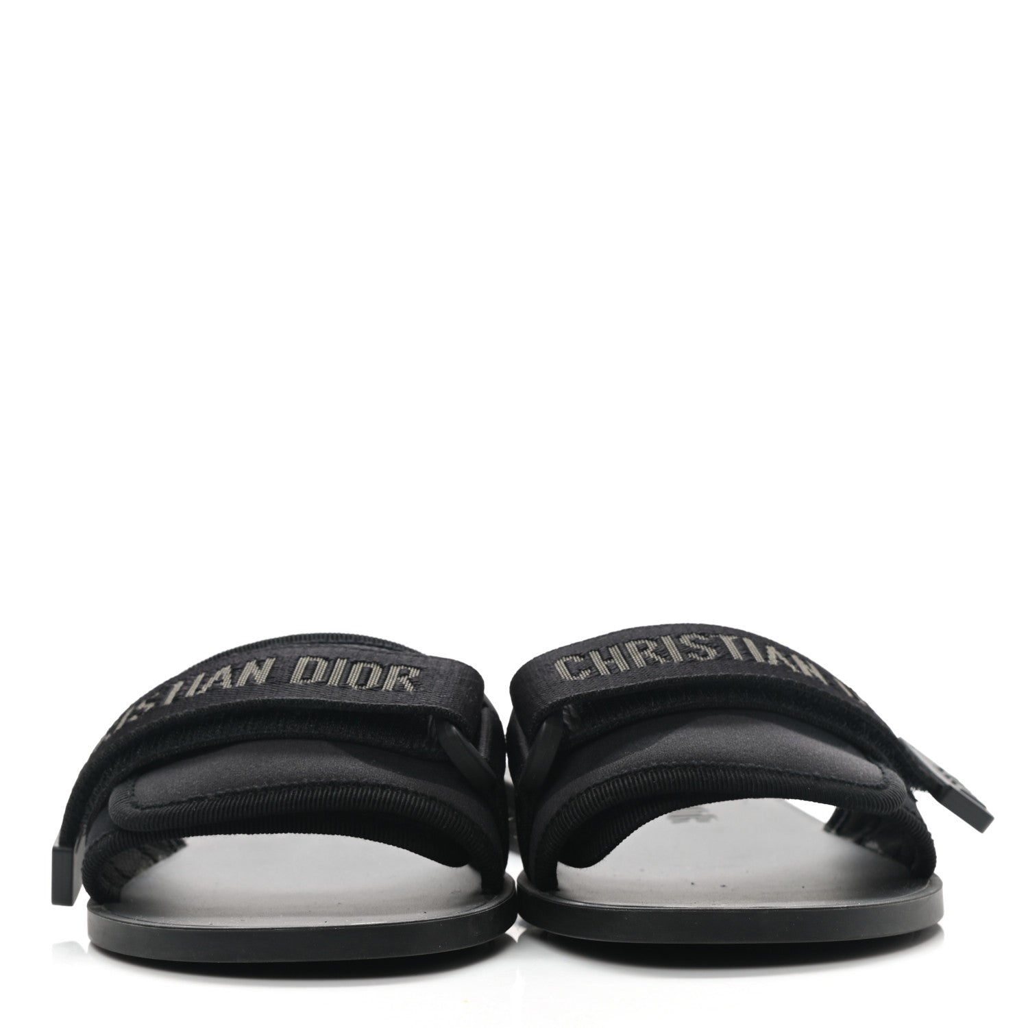 Christian Dior Technical Stretch Fabric Camouflage Dio(r)evolution Slide Sandals 37 Black Military 2 of 8