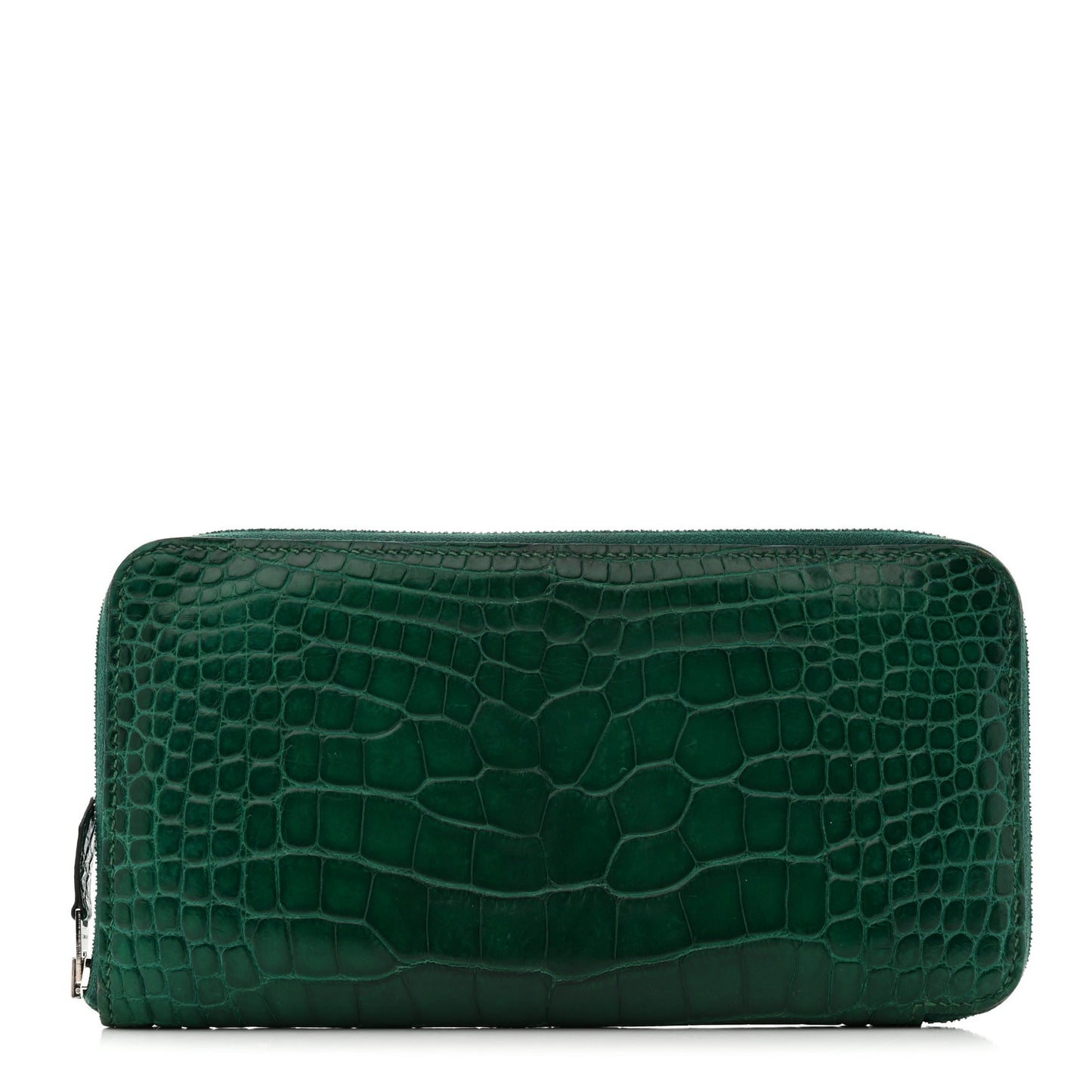 Shiny Alligator Azap Wallet Vert Emeraude