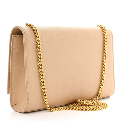 Saint Laurent Grain De Poudre Medium Monogram Kate Satchel Nude Powder 3 of 12
