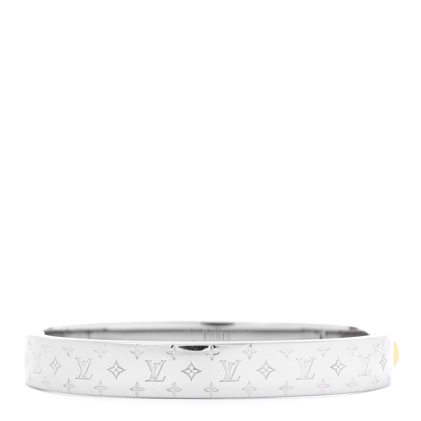 Brass Palladium Plated Nanogram Cuff M Silver