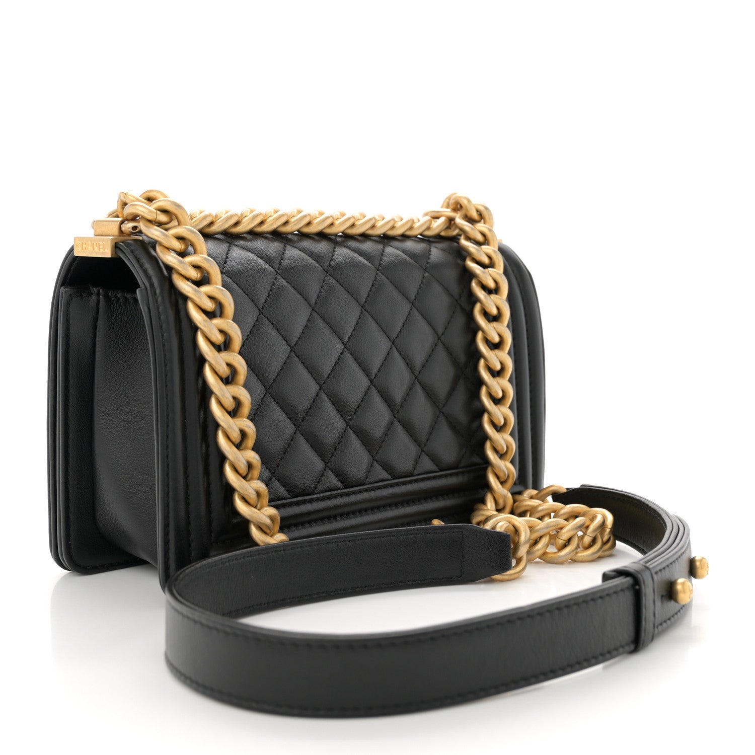 Chanel Lambskin Quilted Small Boy Flap Black 3 of 11