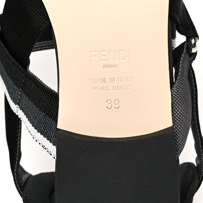 Fendi Technical Mesh Colibri Slingback Ballerina Flats 39 Black 6 of 7