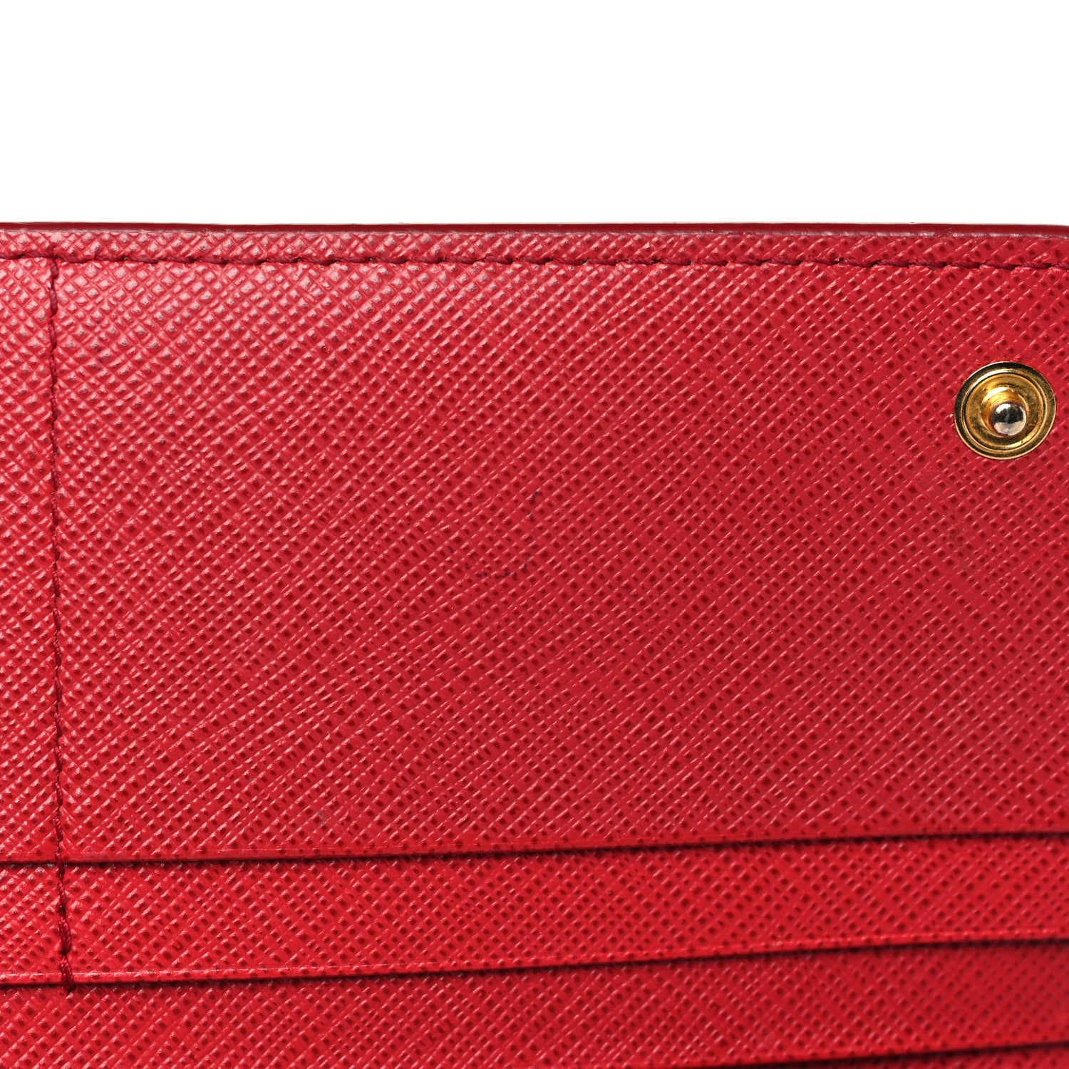 Prada Saffiano Monochrome Continental Wallet Fuoco 11 of 11