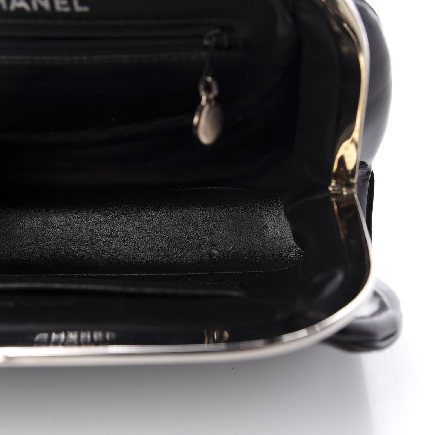 Chanel Patent Quilted Kisslock Frame Bag Black 11 of 17