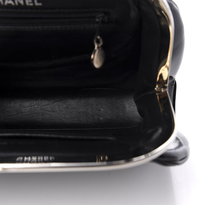 Chanel Patent Quilted Kisslock Frame Bag Black 11 of 17