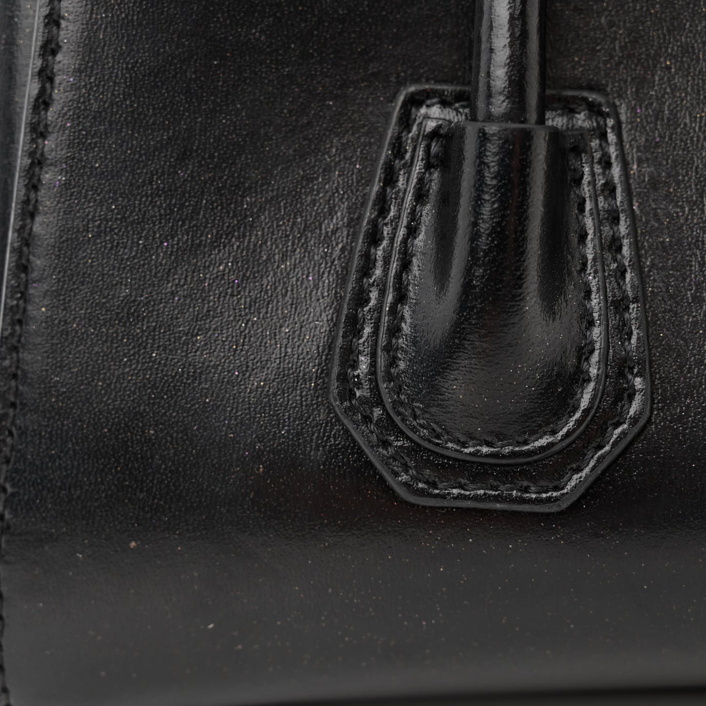 Box Calfskin Mini Lock Antigona Shoulder Bag Black