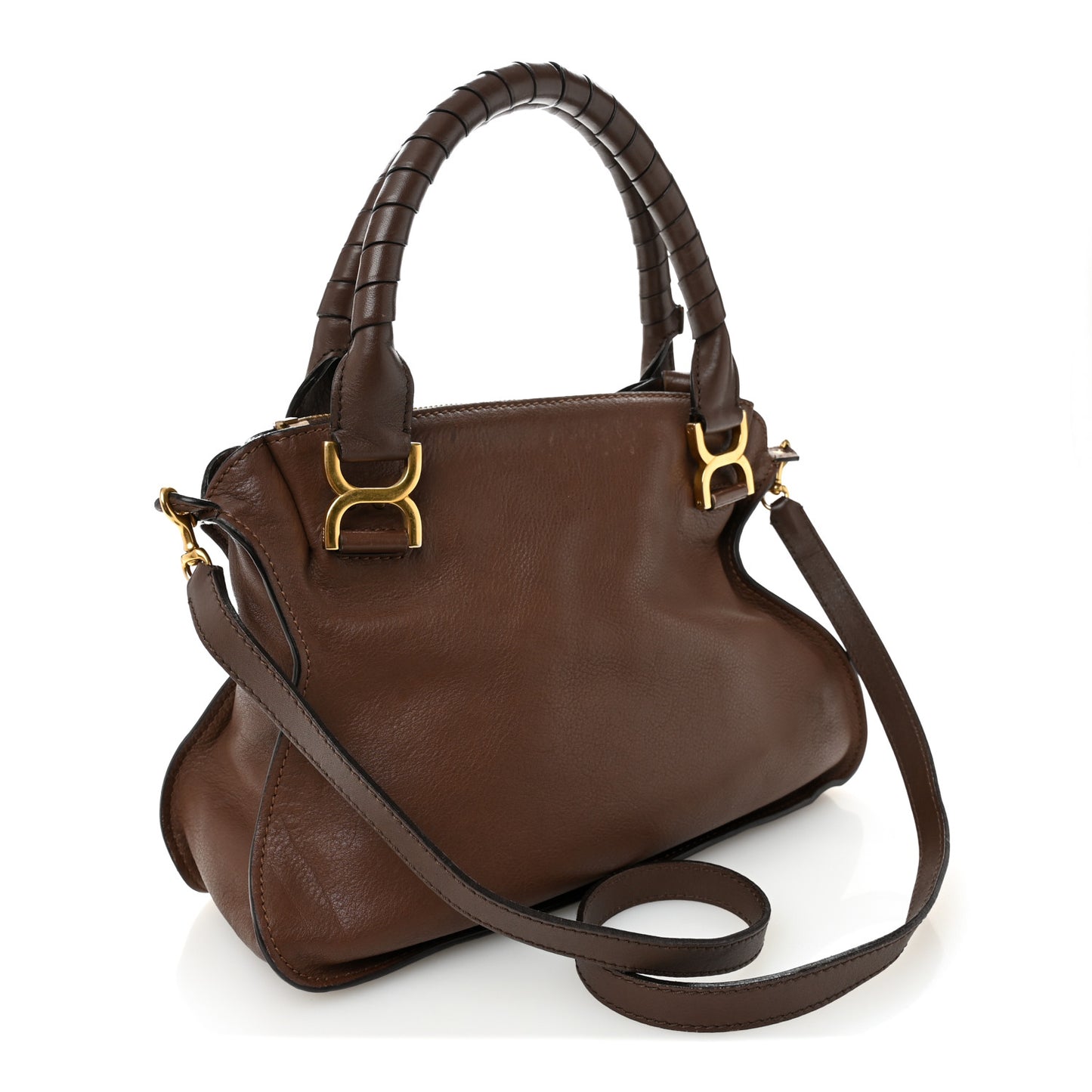 Calfskin Medium Marcie Satchel Ebony