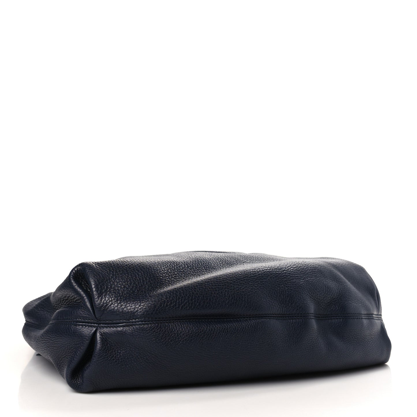 Pebbled Calfskin Large Soho Hobo Dark Blue