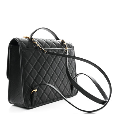 Chanel Caviar Quilted School Memory Backpack Black 3 of 10