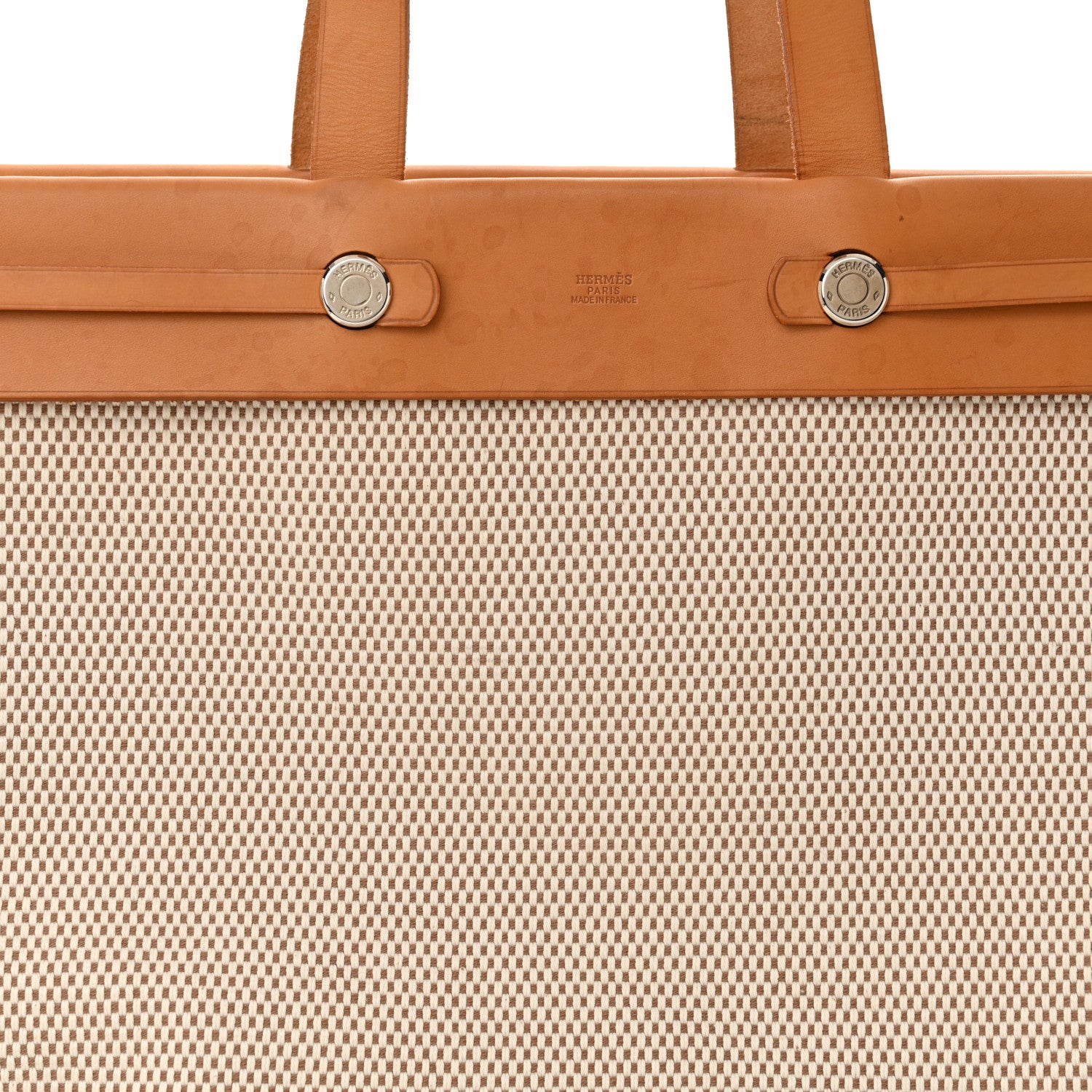 Hermes Toile Vache Hunter Herbag Cabas MM Natural 9 of 14