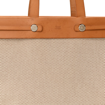 Hermes Toile Vache Hunter Herbag Cabas MM Natural 9 of 14