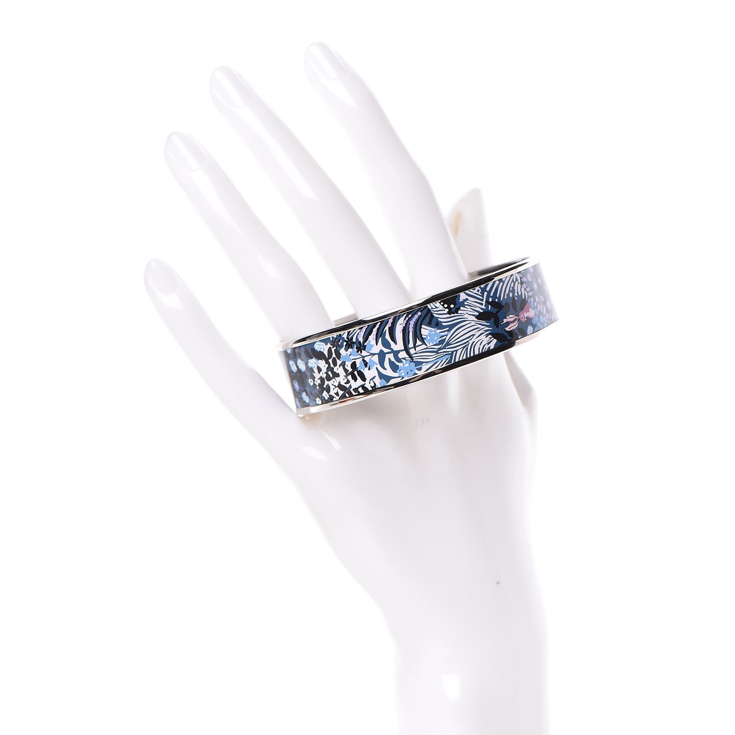 Hermes Enamel Printed Wide Dans Un Jardin Anglais Bracelet Arts And Crafts 70 2 of 6