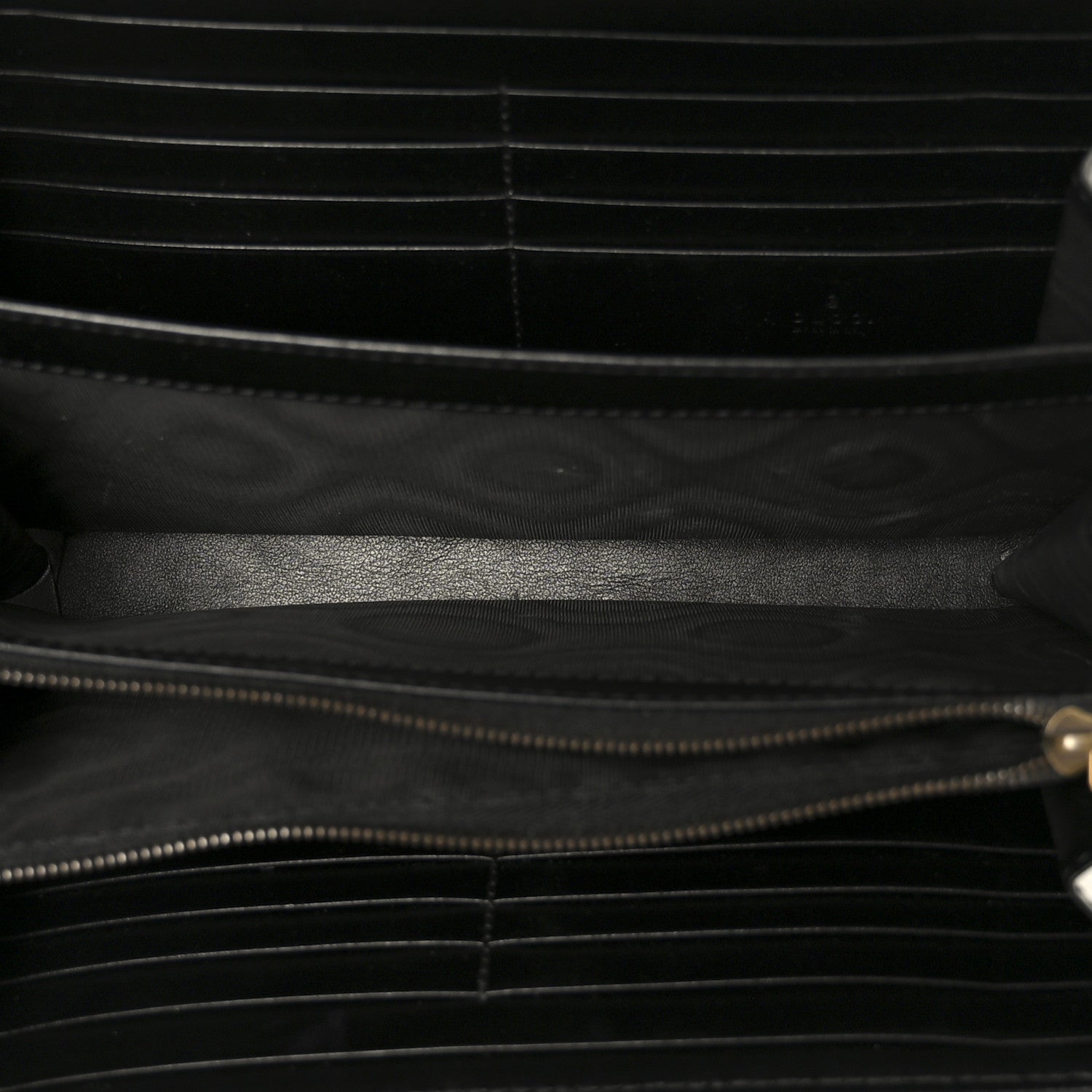 Gucci Calfskin Matelasse GG Marmont Chain Wallet Black 5 of 10
