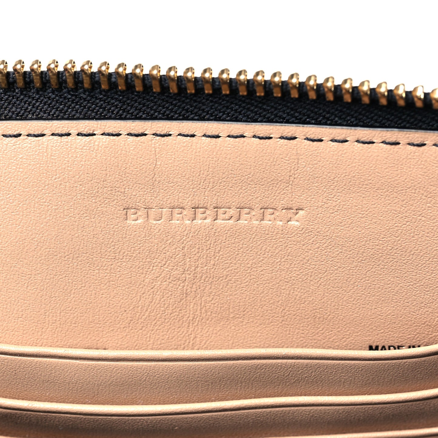 Signature Grain Calfskin Check Embossed Peyton Crossbody Clutch Bag Apricot