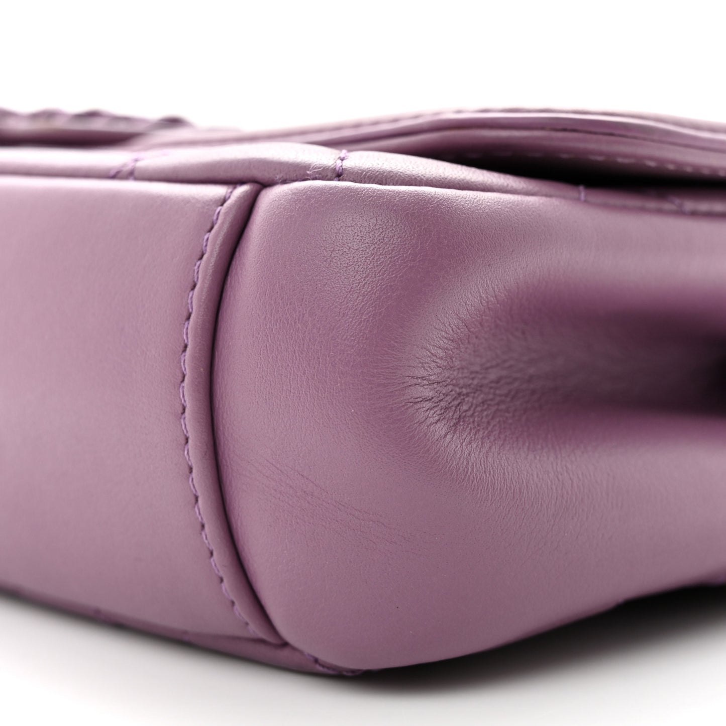 Lambskin Quilted Small CC Filigree Flap Purple
