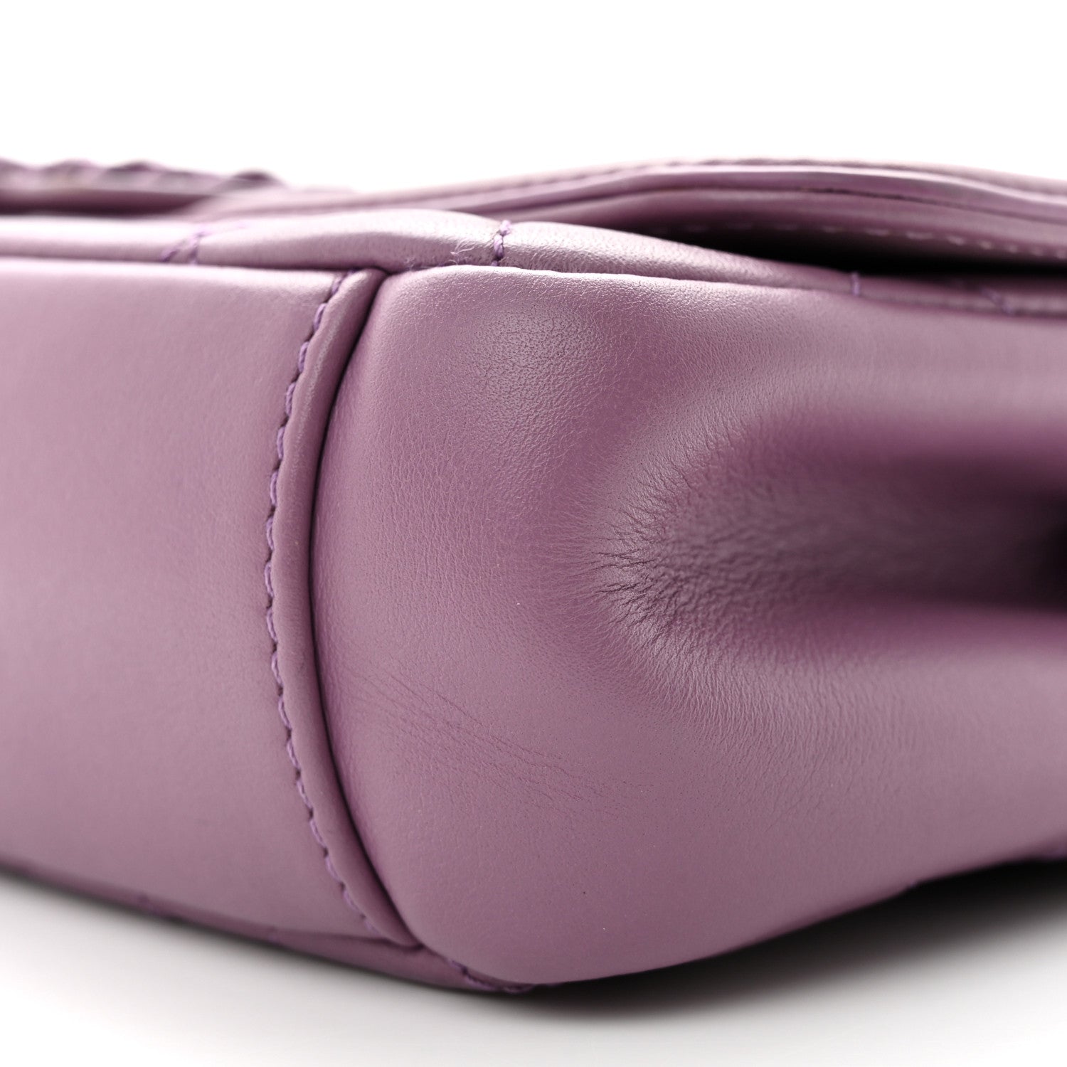 Chanel Lambskin Quilted Small CC Filigree Flap Purple 10 of 13