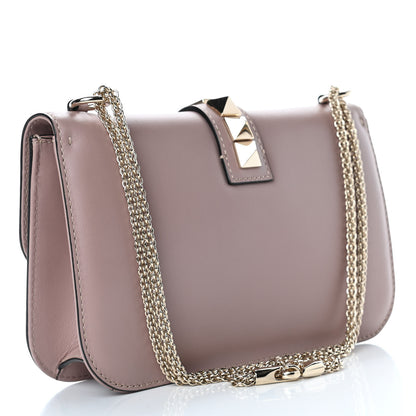 Valentino Garavani Vitello Medium Glam Lock Rockstud Flap Poudre 2 of 4