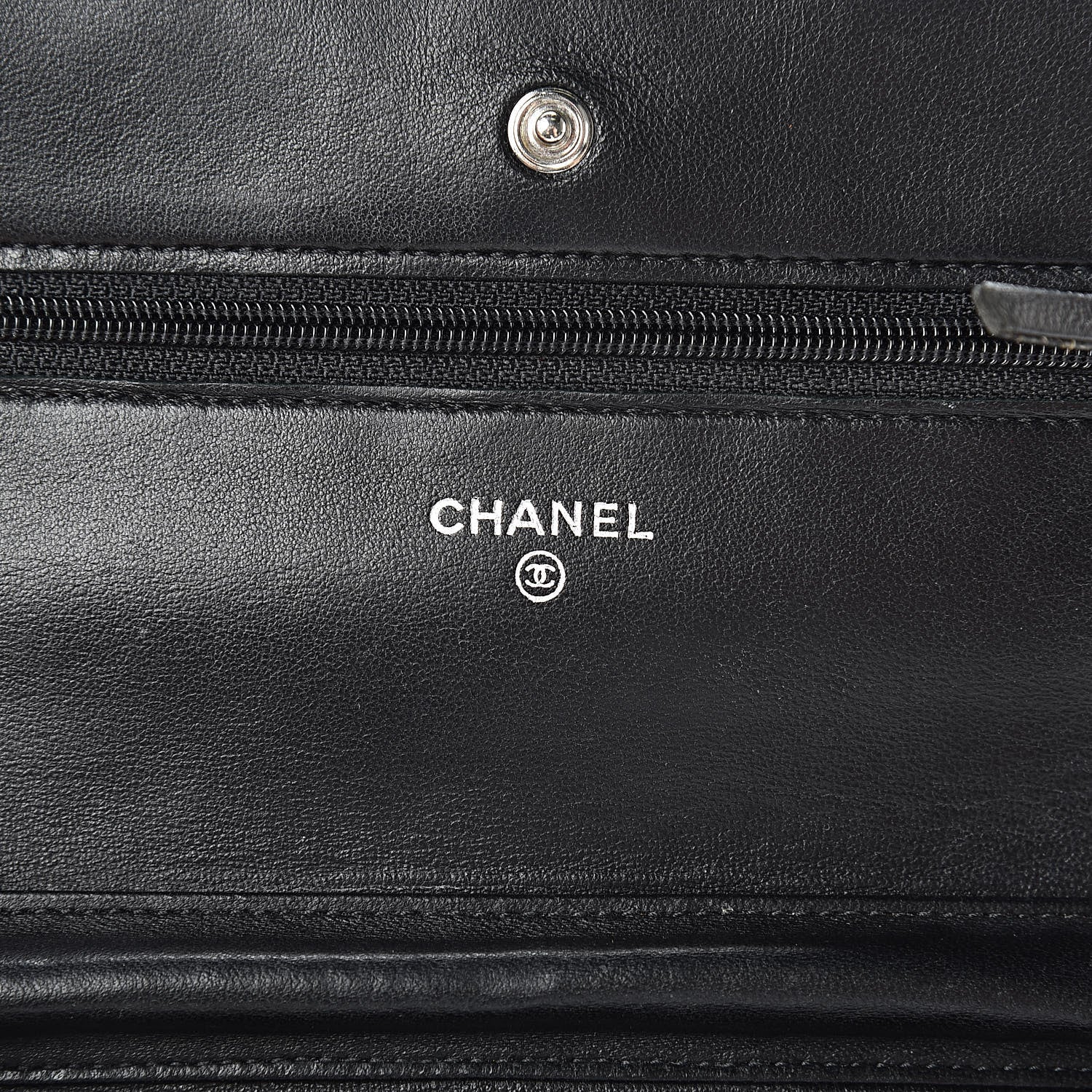 Chanel Lambskin Quilted Wallet On Chain WOC Black 6 of 15
