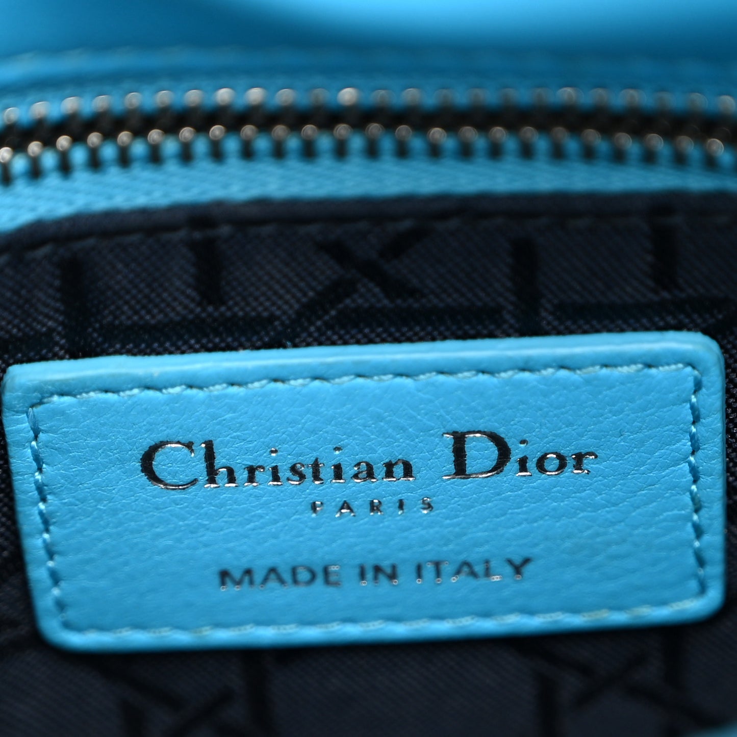 Lambskin Cannage Mini Lady Dior Blue