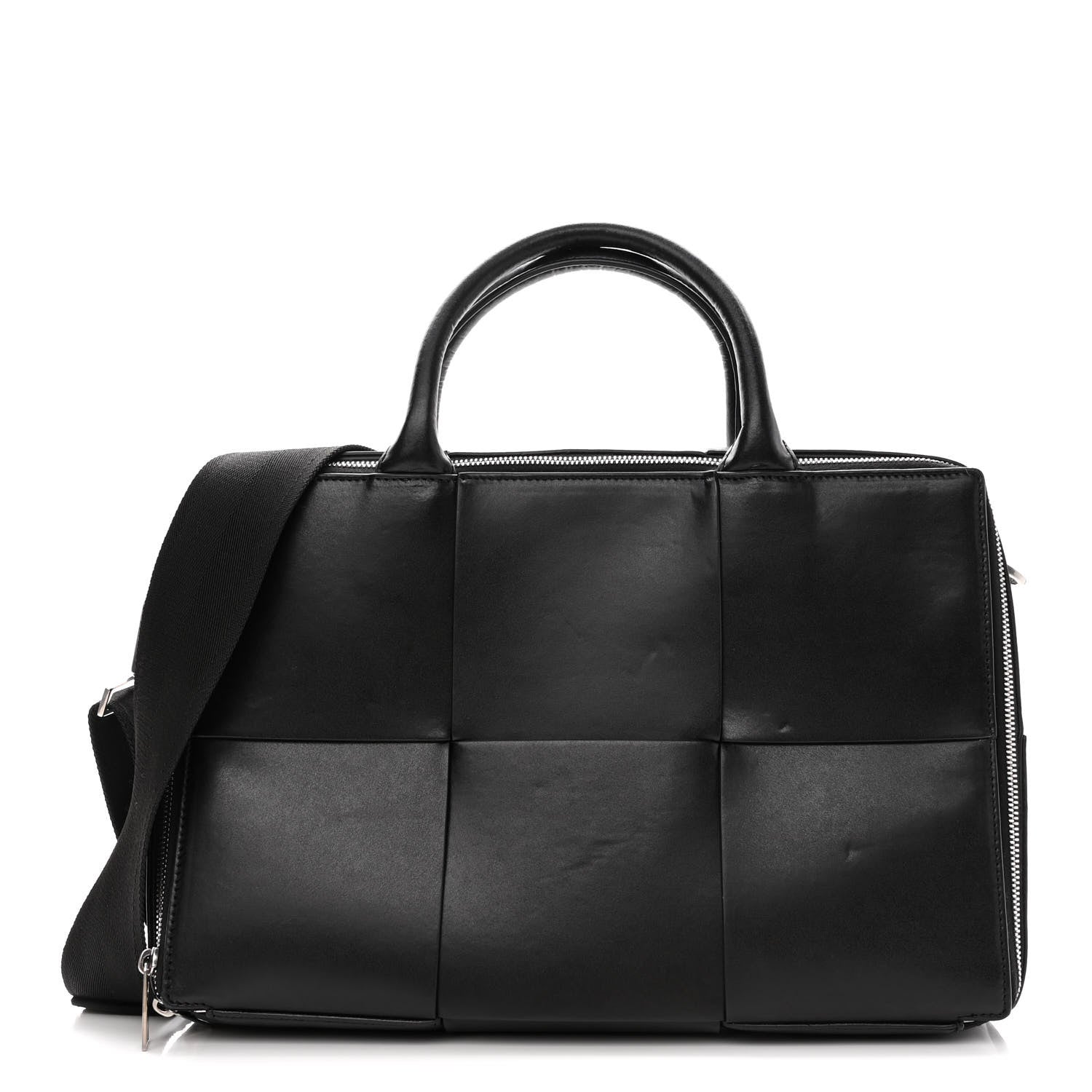 Bottega Veneta Calfskin Maxi Intrecciato Arco Briefcase Black 1 of 11