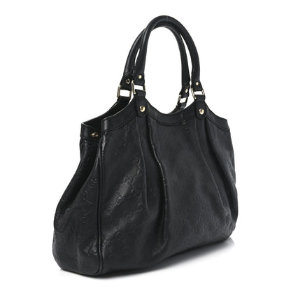 Gucci Guccissima Medium Sukey Tote Black 3 of 10