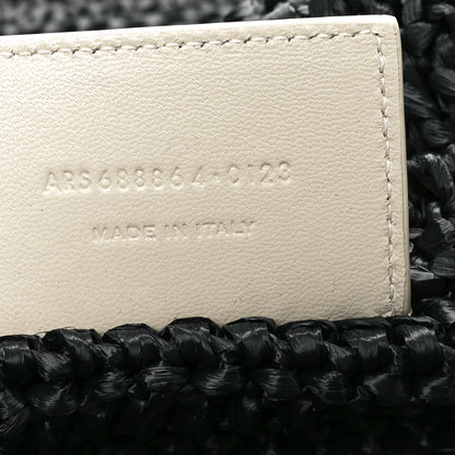 Saint Laurent Raffia Rive Gauche Tote Black 7 of 12