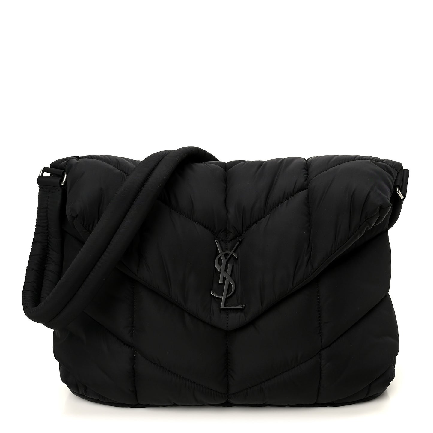Econyl Nylon Lou Puffer Messenger Black