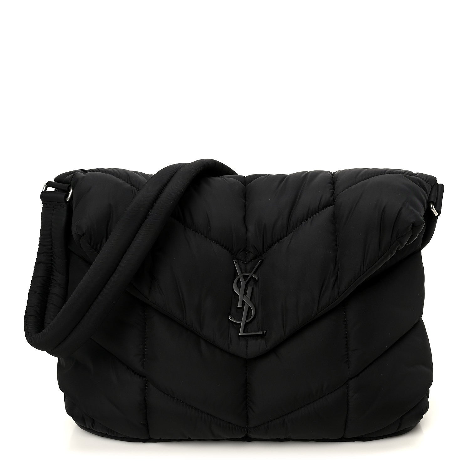 Saint Laurent Econyl Nylon Lou Puffer Messenger Black 1 of 10