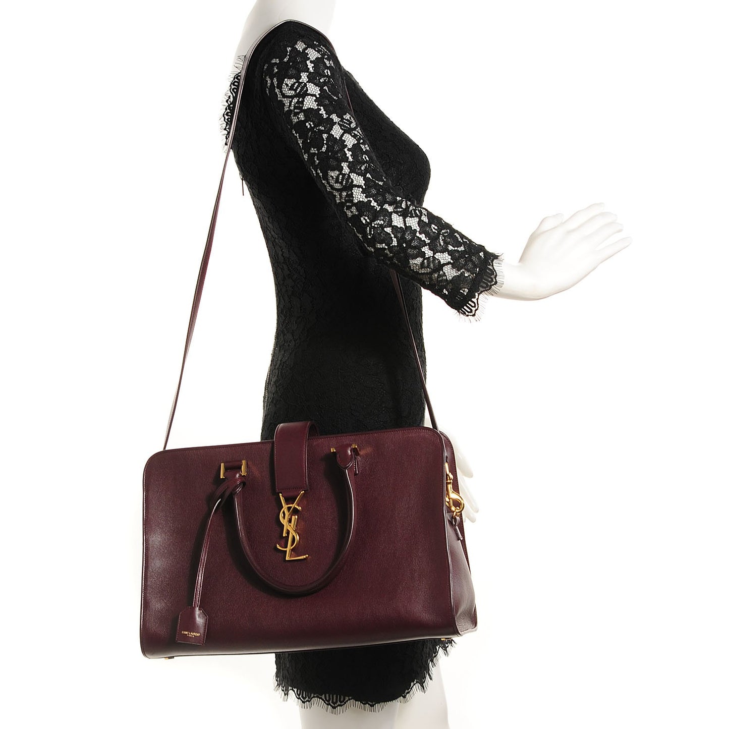 Smooth Calfskin Medium Cabas Monogram Bordeaux