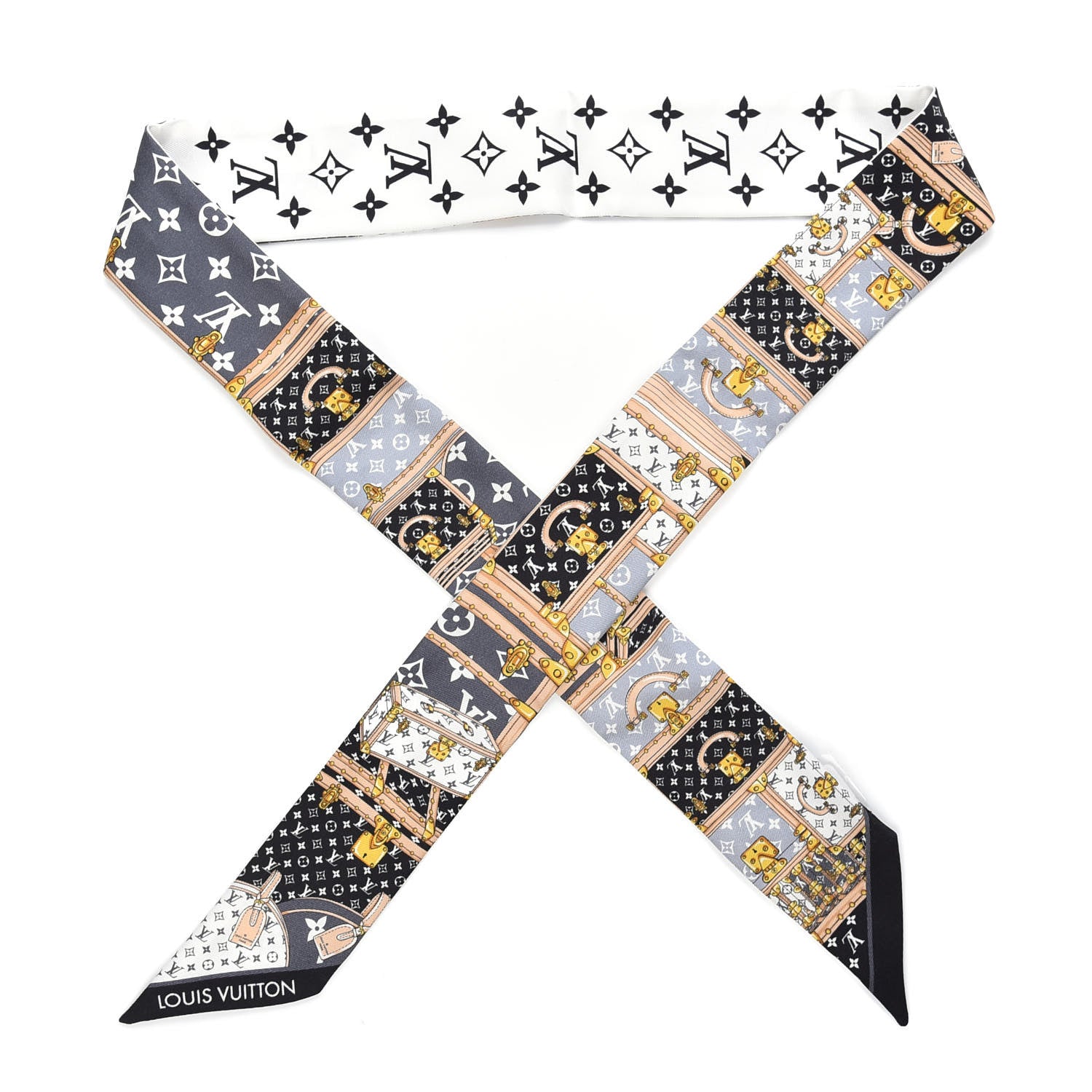 Louis Vuitton Silk Monogram Let's Go BB Bandeau Black 1 of 3