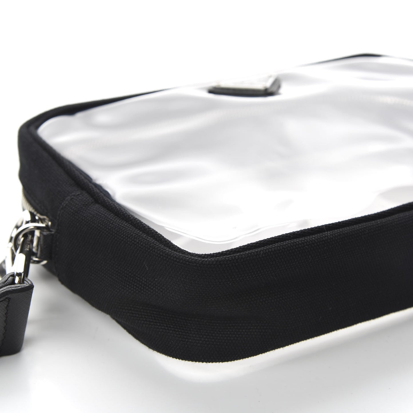 Canvas Plexiglass Wristlet Black