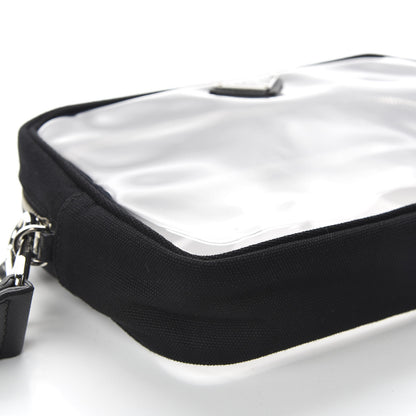 Prada Canvas Plexiglass Wristlet Black 5 of 7