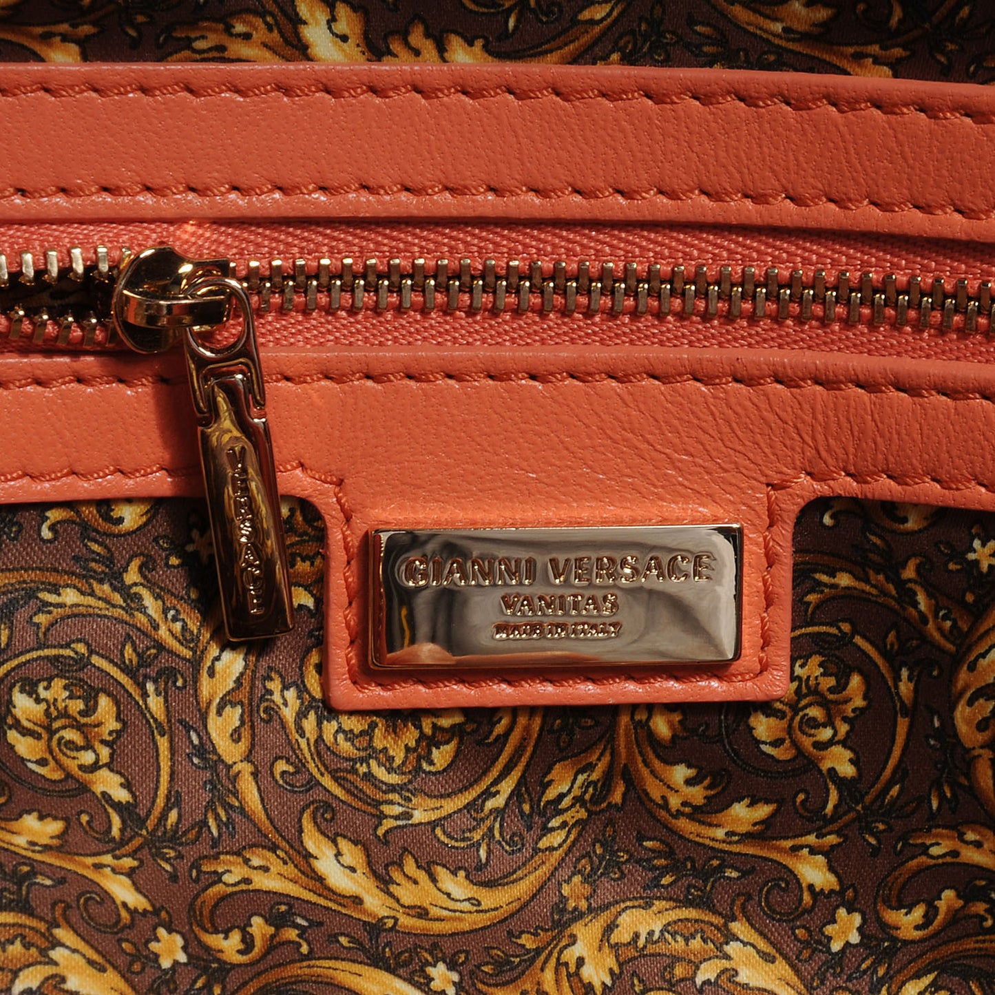 Barocco Quilted Leather Vanitas Demetra Bag Salmon