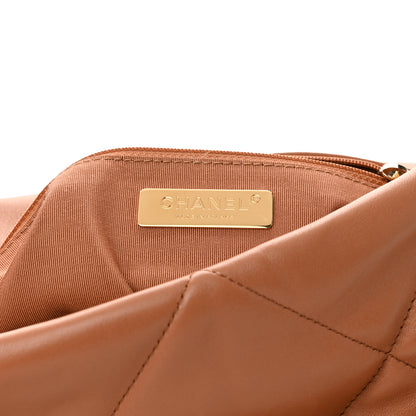 Chanel Lambskin Quilted Large Chanel 19 Flap Brown 6 of 10