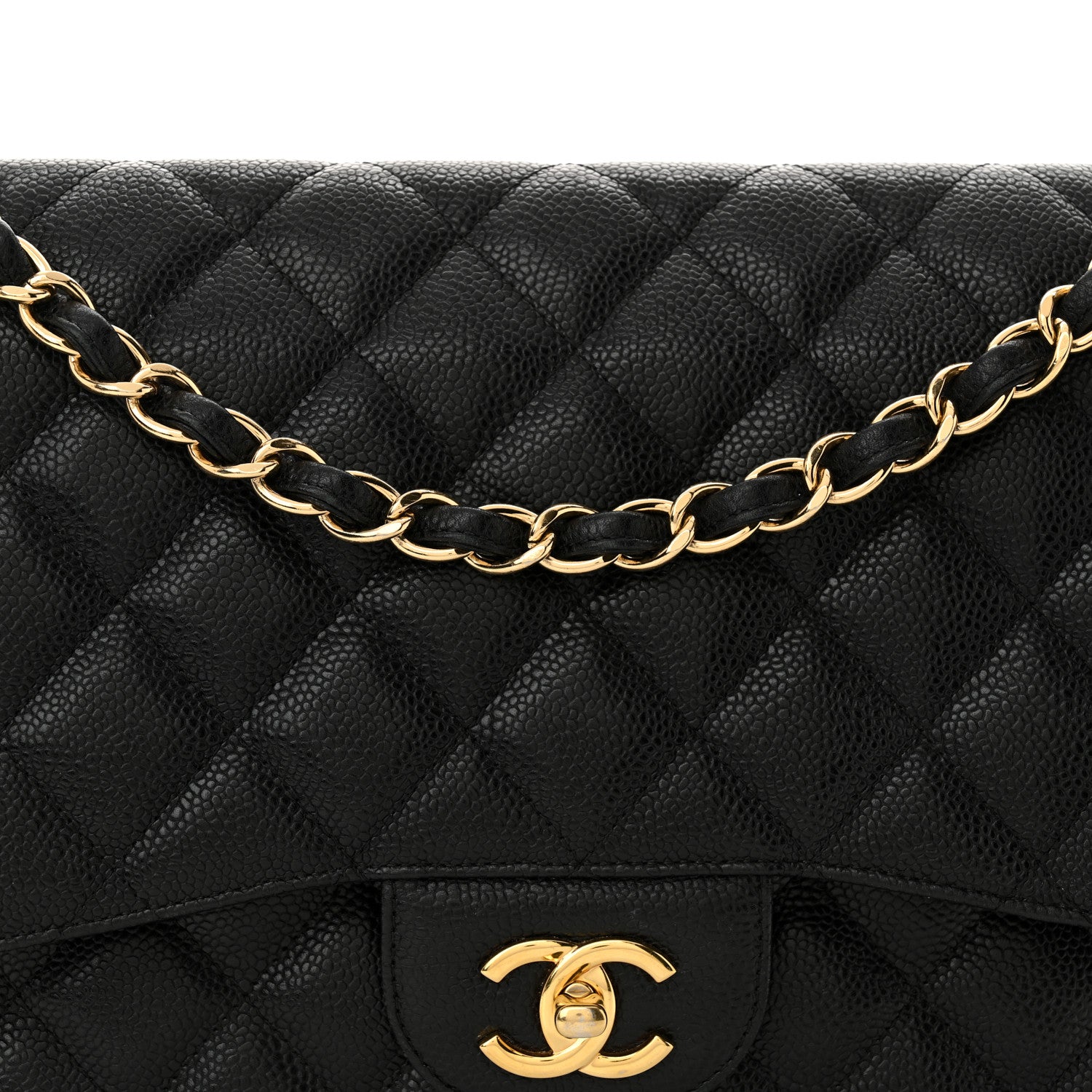Chanel Caviar Quilted Jumbo Double Flap Black 8 of 17