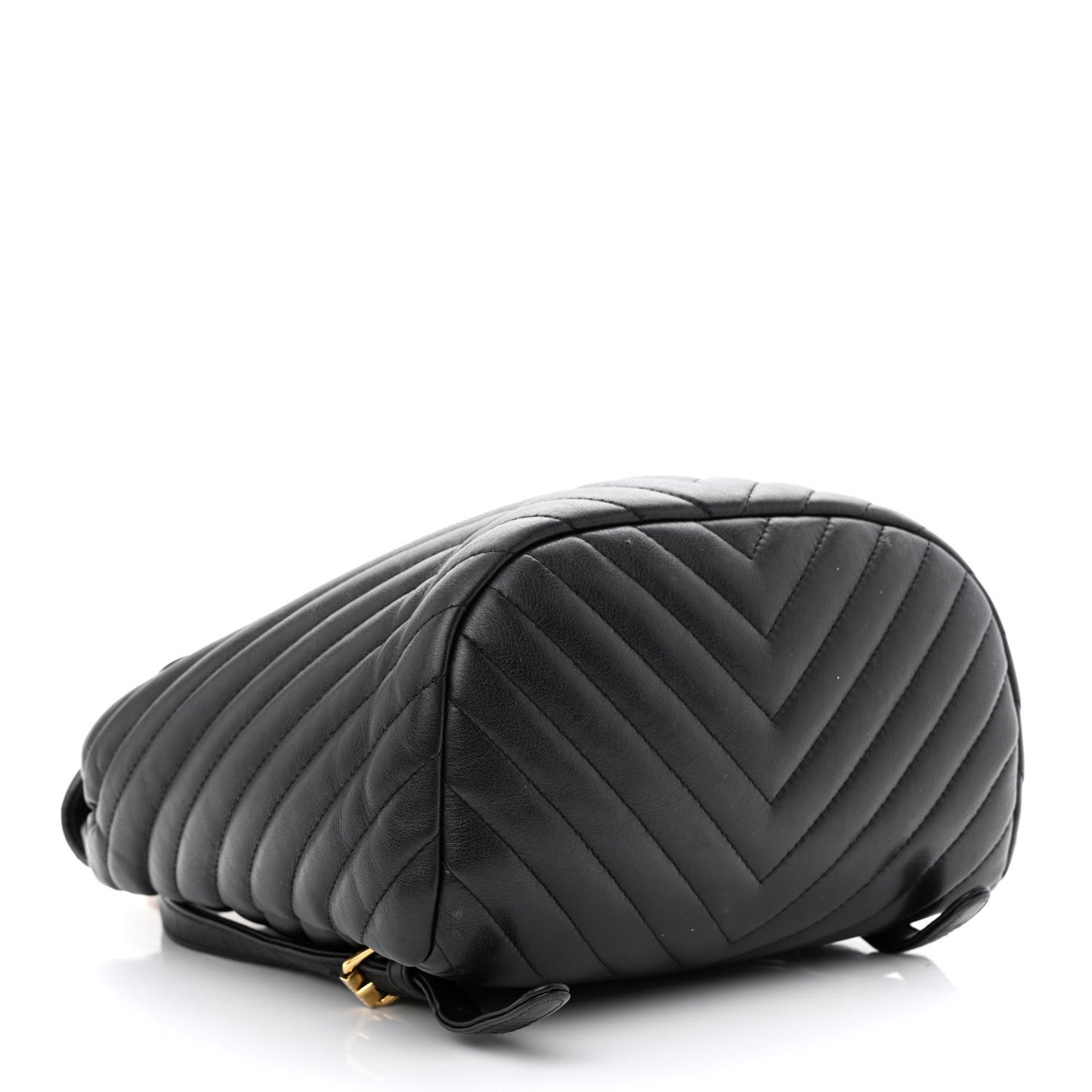 Calfskin Chevron Quilted Small Urban Spirit Backpack Black