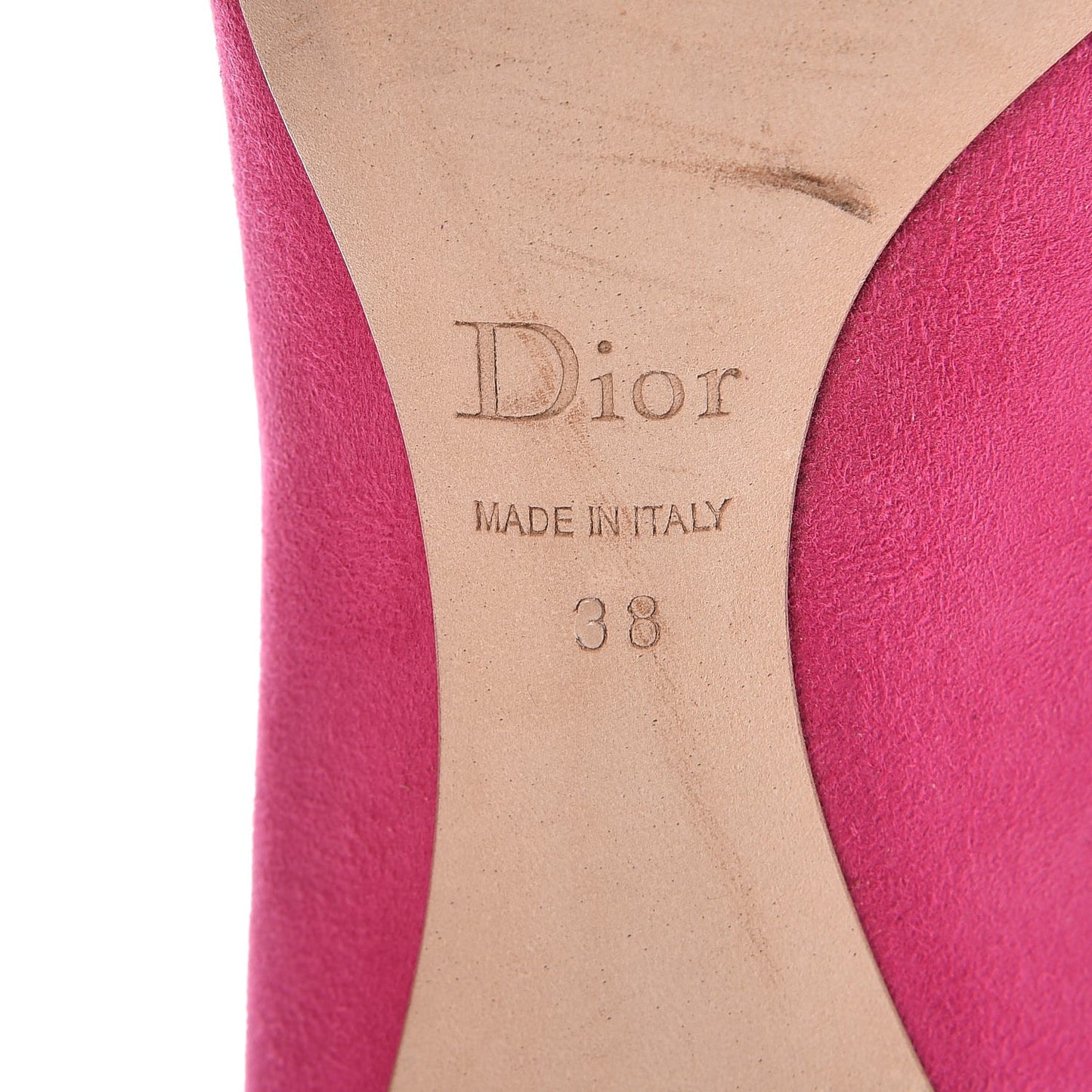 Suede Cherie Pointy Toe 50mm Pumps 38 Fuchsia