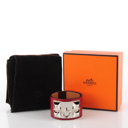 Hermes Matte Alligator Collier De Chien CDC Small Bracelet Rouge H 4 of 6