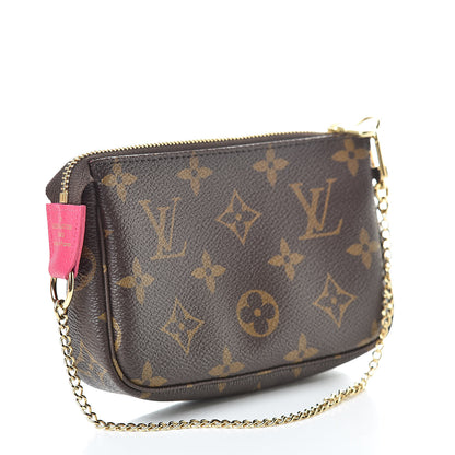 Louis Vuitton Monogram 2019 Christmas Animation Mini Courchevel Pochette Accessories Fuchsia 3 of 8
