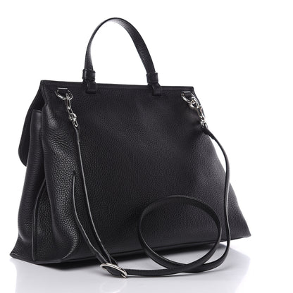 Gucci Cellarius Calfskin Medium Bamboo Daily Top Handle Bag Black 3 of 8