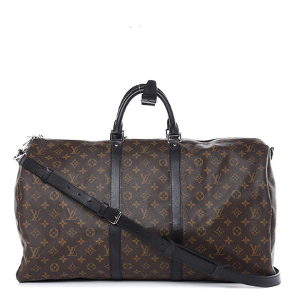 Louis Vuitton Monogram Macassar Keepall Bandouliere 55 1 of 13