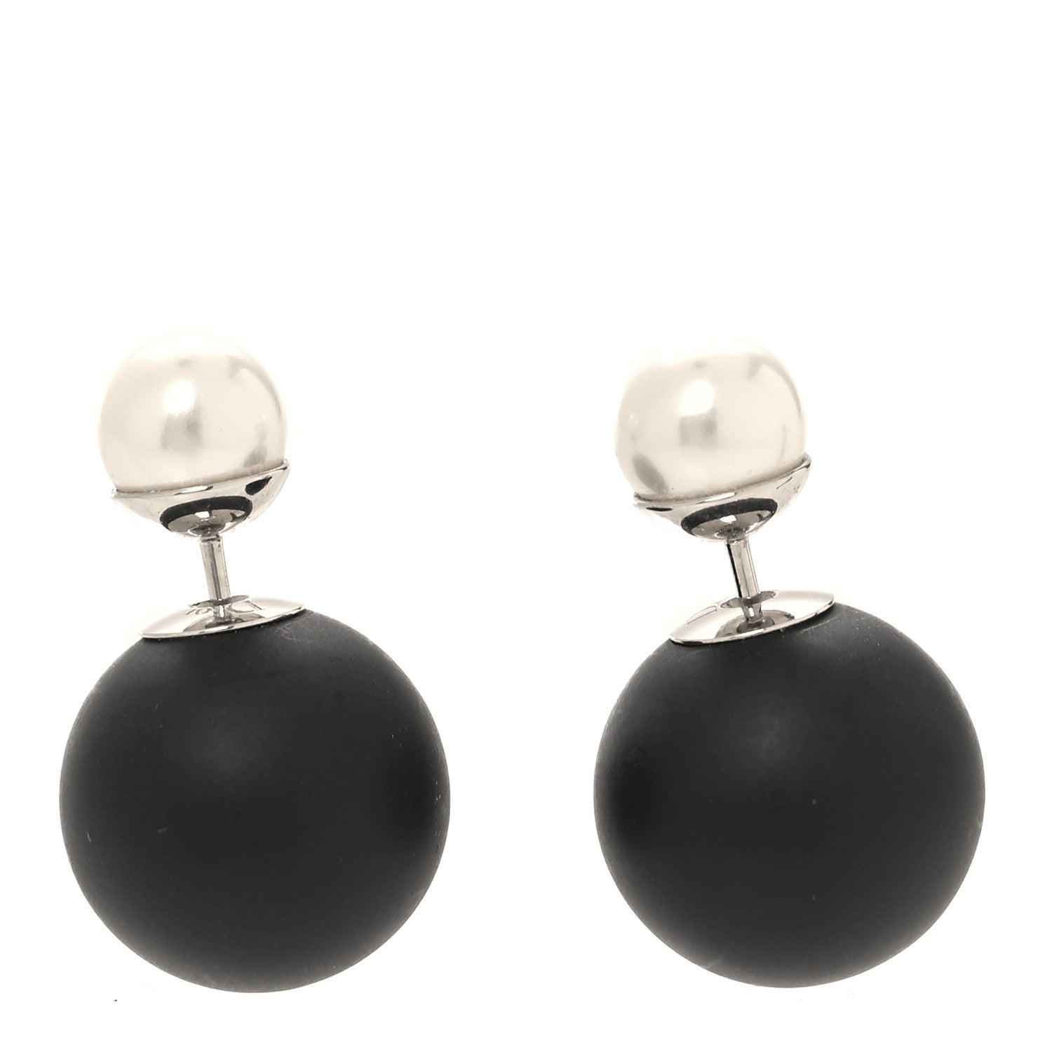 Christian Dior Mise En Dior Tribal Earrings Matte Black 1 of 5