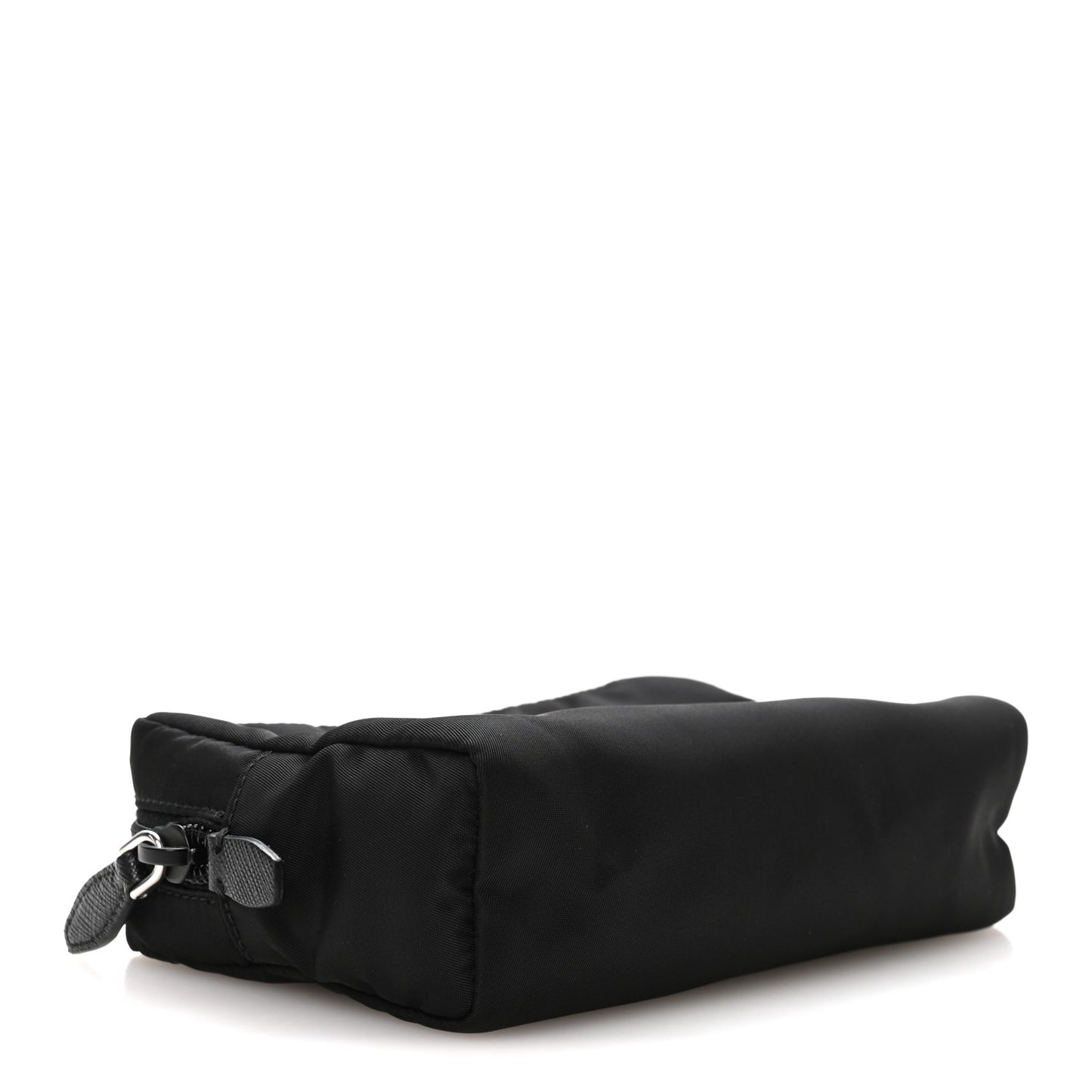 Re-Nylon Saffiano Pouch Wristlet Black