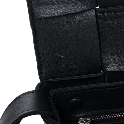 Bottega Veneta Lambskin Maxi Intrecciato Cassette Crossbody Bag Black 13 of 15