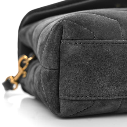 Saint Laurent Suede Toy Loulou Shoulder Bag Storm 7 of 8