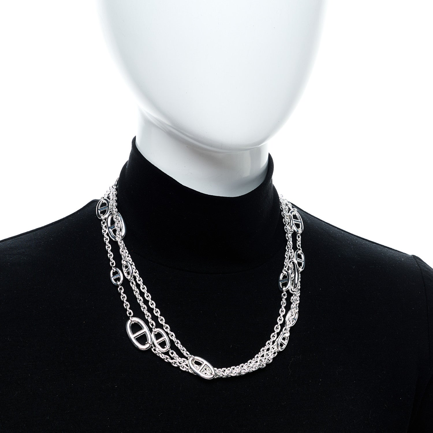 Hermes Sterling Silver Farandole Necklace 160 2 of 8