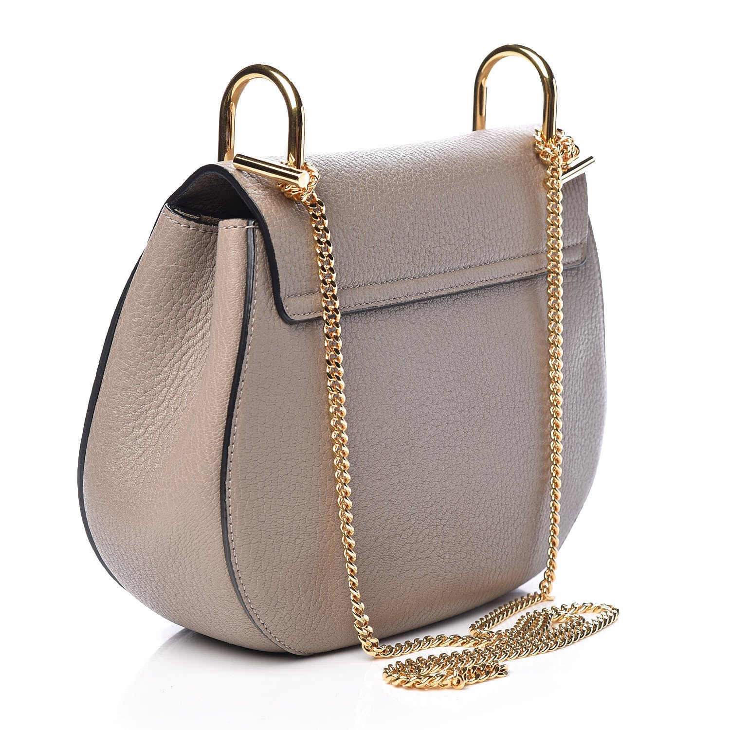 Chloe Grained Lambskin Drew Shoulder Bag Motty Grey 3 of 10