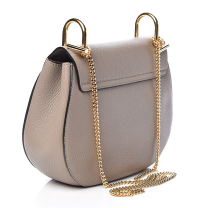 Chloe Grained Lambskin Drew Shoulder Bag Motty Grey 3 of 10