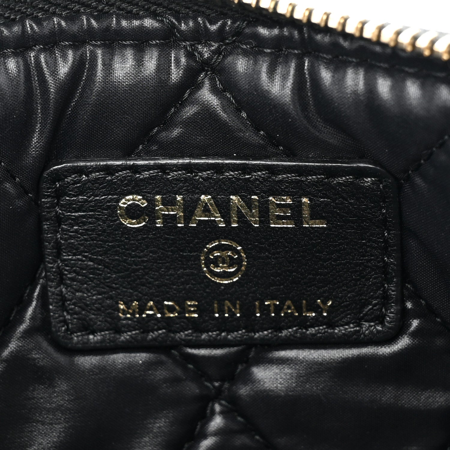 Chanel Lambskin Quilted Small Casino Cosmetic Case Black 6 of 9